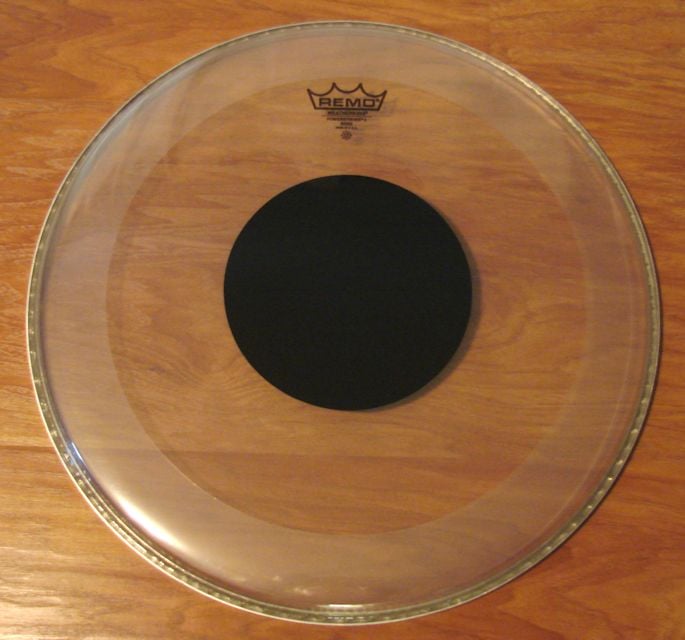 24" Remo Black Dot Clear Sound Controlled Bass Drum Head 